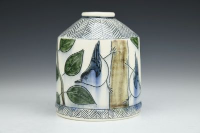 Nuthatch Bud Vase