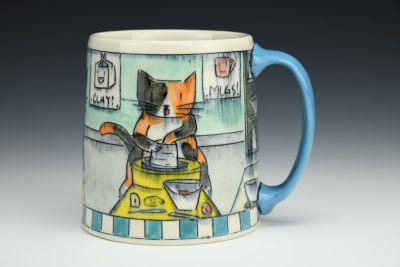 Pottery Cat Mug