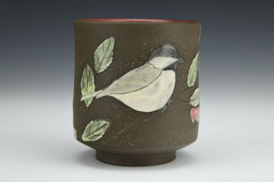 Chickadee and Cherry Cup