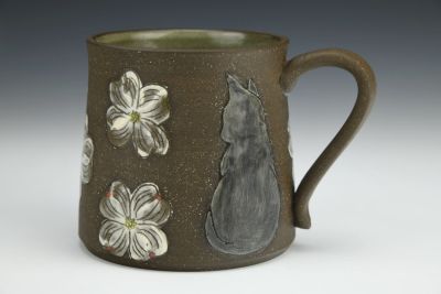 Cat and Dogwood Mug