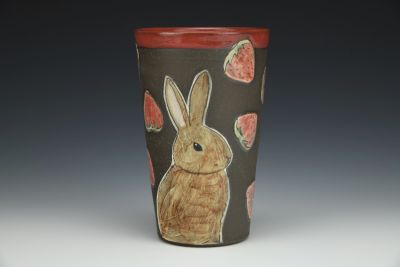 Bunny with Strawberries Tumbler