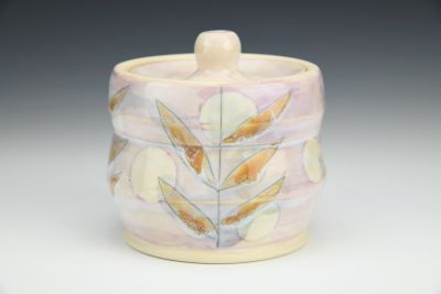 Moon and Leaves in Lavender Jar