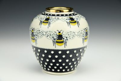 Bees & Dots Vase