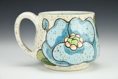 Blue Peony Mug