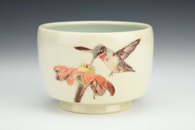 Ruby-throated Hummingbird Tea Bowl