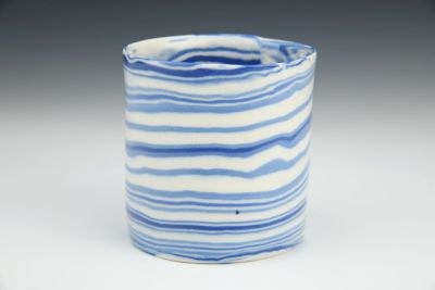 Tumbler with Blue Stripes