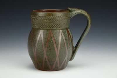 Green Crosshatch Mug