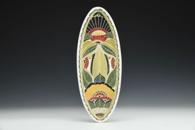 Small Oval Sgraffito Dish