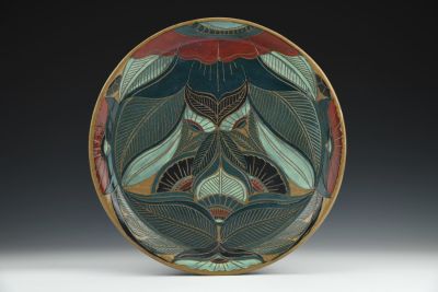 Large Blue Chestnut Plate