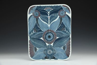 Blue Rectangle Plate