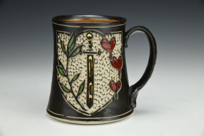 Sword and Bleeding Heart Mug