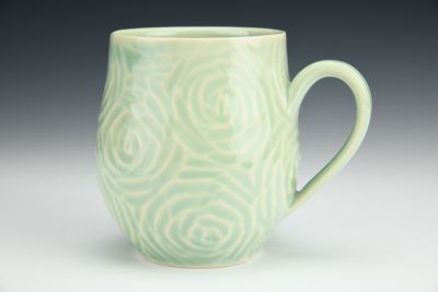 Green Flower Mug