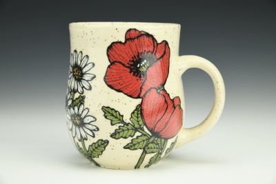 Poppy, Daisy, and Chicory Mug