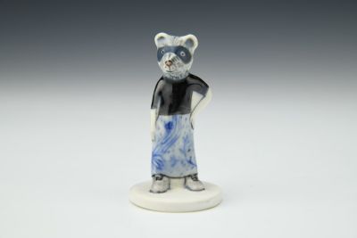 Coon in Blue and White