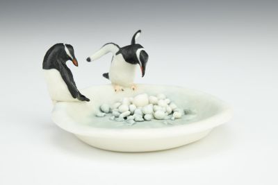 Trinket Dish, with Egg