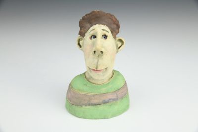 Green and Purple Striped Shirt