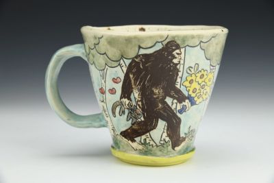 Bigfoot with Kittens Mug