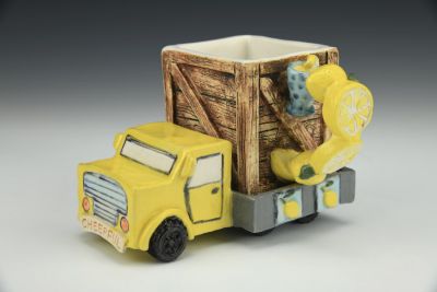 Zesty Delivery: Lemon Joy - Mug and Saucer