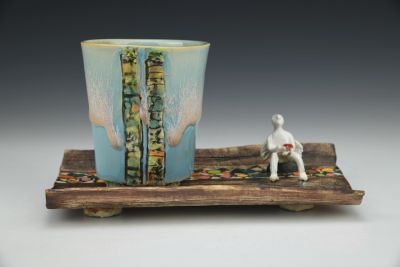 Colorful Stillness - Cup and Saucer