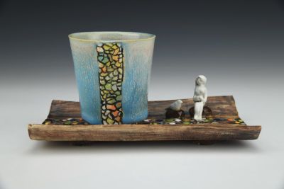 Tiny Moments, Warm Sips - Cup and Saucer