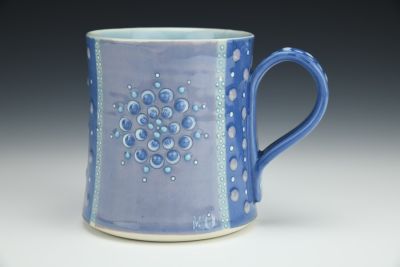 Sapphire & Lavender Mandala Polka Dot Mug