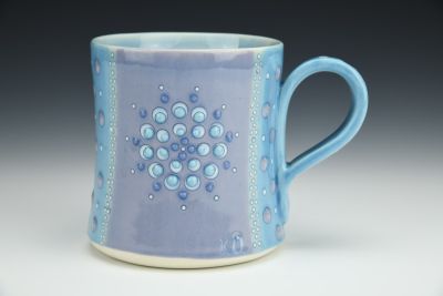 Turquoise & Lavender Mandala Polka Dot Mug