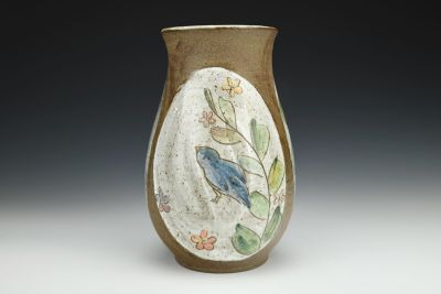 Bird Snake Butterfly Large Vase