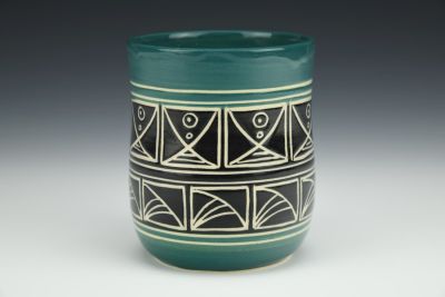 Black On Teal Tumbler