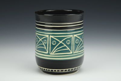 Teal On Black Tumbler