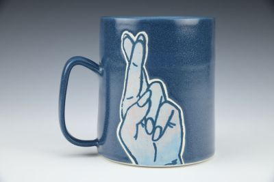 Medium Fingers Crossed Mug