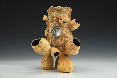 Sandy Barnacle Sculpture Vase