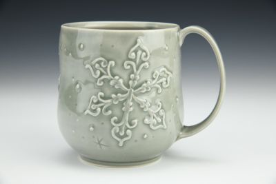 Grey Snowflake Mug