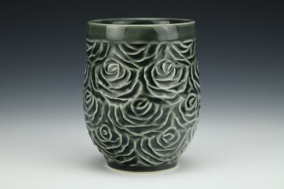 Carved Rose Cup in Creosote