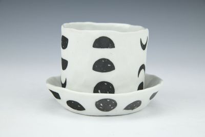 Tiny Two Part Moon Planter