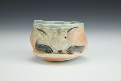 Whisky Cup With Fox and Two Owls