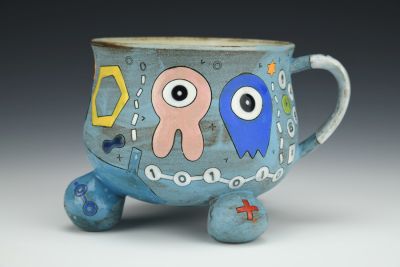 Blue Tripod Alien Mug