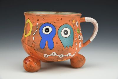 Orange Tripod Alien Mug