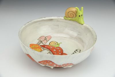 Snail and Mushroom Candy Bowl