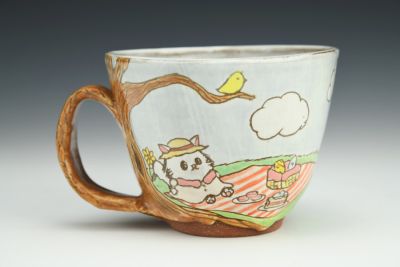 Kitty Cat Picnic Mug