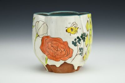 Flowers and Bees Small Cup