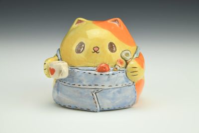 Small Potter Cat Figurine