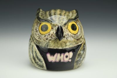 Tank Top Owl Figurine