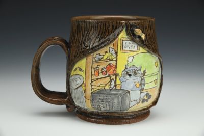 Raccoon Stump Mug