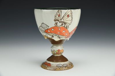 Mushroom Moth Stemware Cup