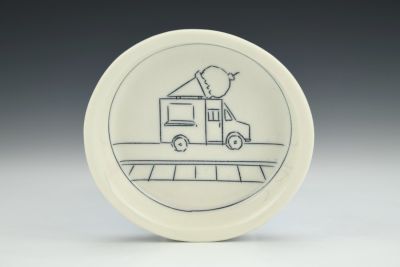 Ice Cream Truck Tiny Round Dish