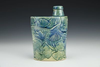 Shark and Ginkgo Flask