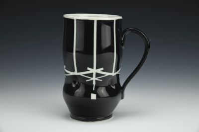 Black and White Ribbon Cup
