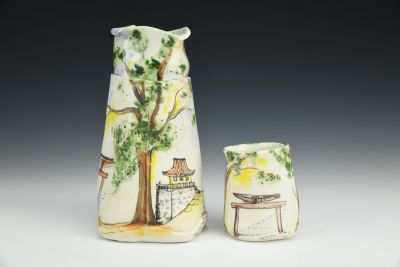 Serene - Sake Bottle and Cup