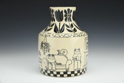 Froggy and Snail Vase