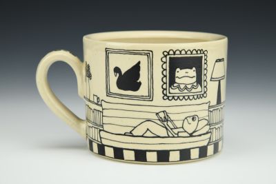 Froggy Reading and Record Mug